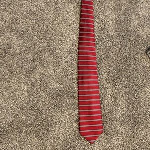 JoS A BANK Red Striped Tie.